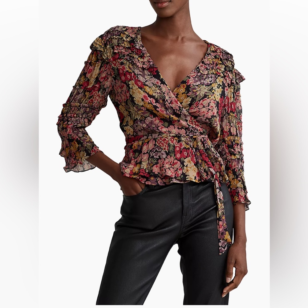 Ralph Lauren floral print wrap Blouse